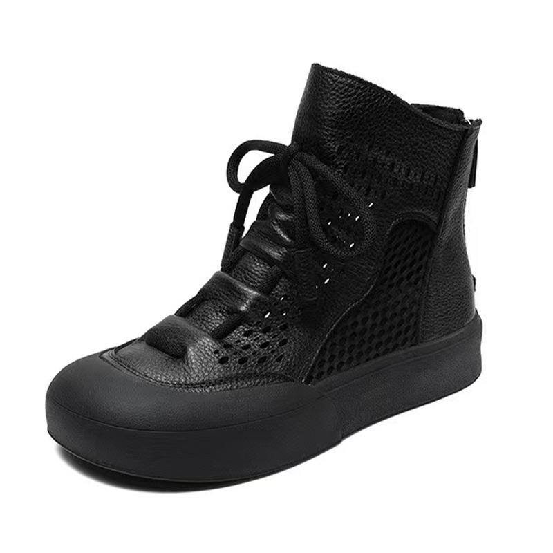 Сетчатые женские ботильоны на платформе на плоской подошве с полыми дизайнерскими ботинками, новый бренд, осень 2024, ретро-обувь, прогулочные гладиаторы, женские туфли Zapatos