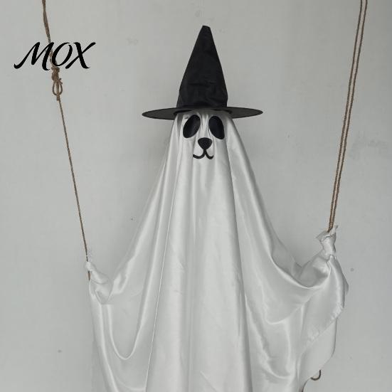 Glowing Ghost for Terrace 1.2/1.8M Hanging Dog on Swing, LED Light Up Cute Puppy Spooky Halloween Party Supplies Swing Ornament Tree, Porch,