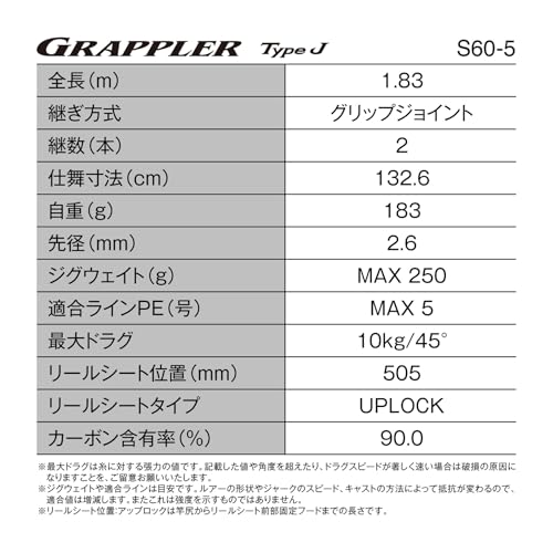 Shimano Offshore Rod 25 Grappler Type J S60-5