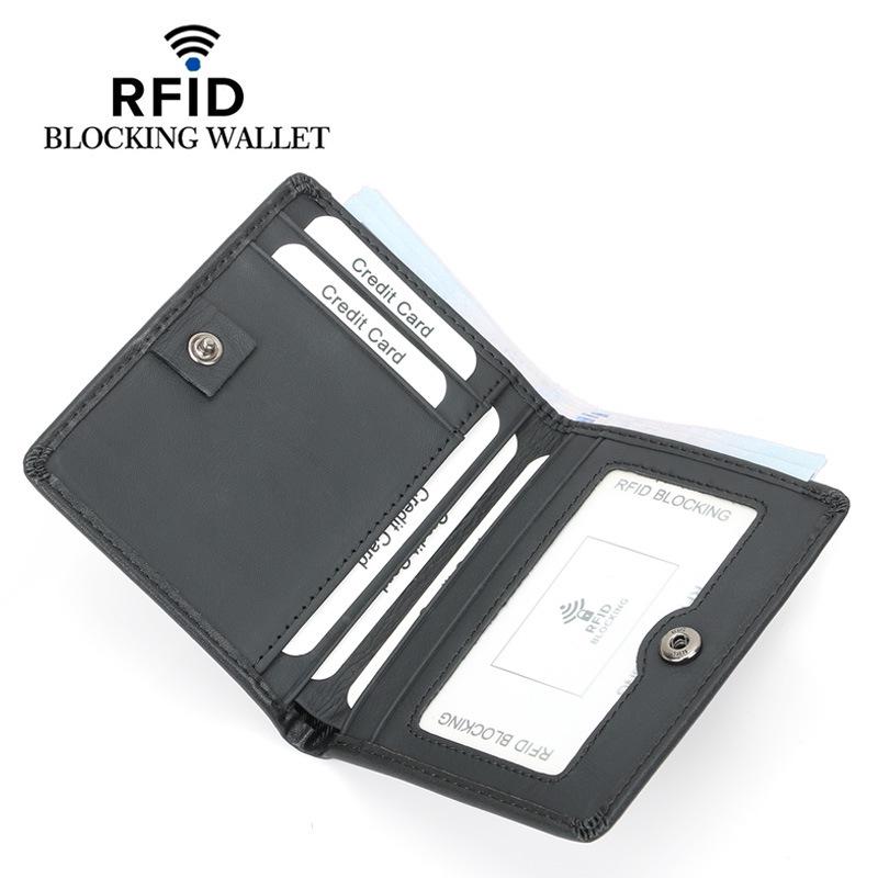 Мужской кошелек для монет RFID с защитой от кражи 2024 года: Компактное хранилище для карт и монет