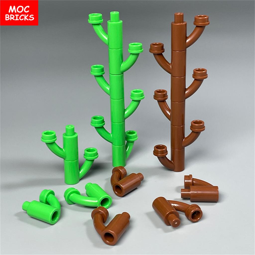 20pcs MOC Bricks Plant Stem 1566 Garden Farm House Scene Bouquet Accessories Building Block Parts DIY Christmas Gift Toy