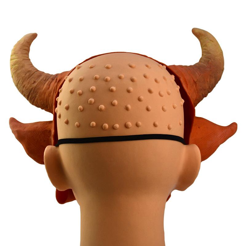 Halloween Latex Mask Classic Journey to the West Edition Bull Demon King Horned Animal Black Bull Head Mask Bestseller
