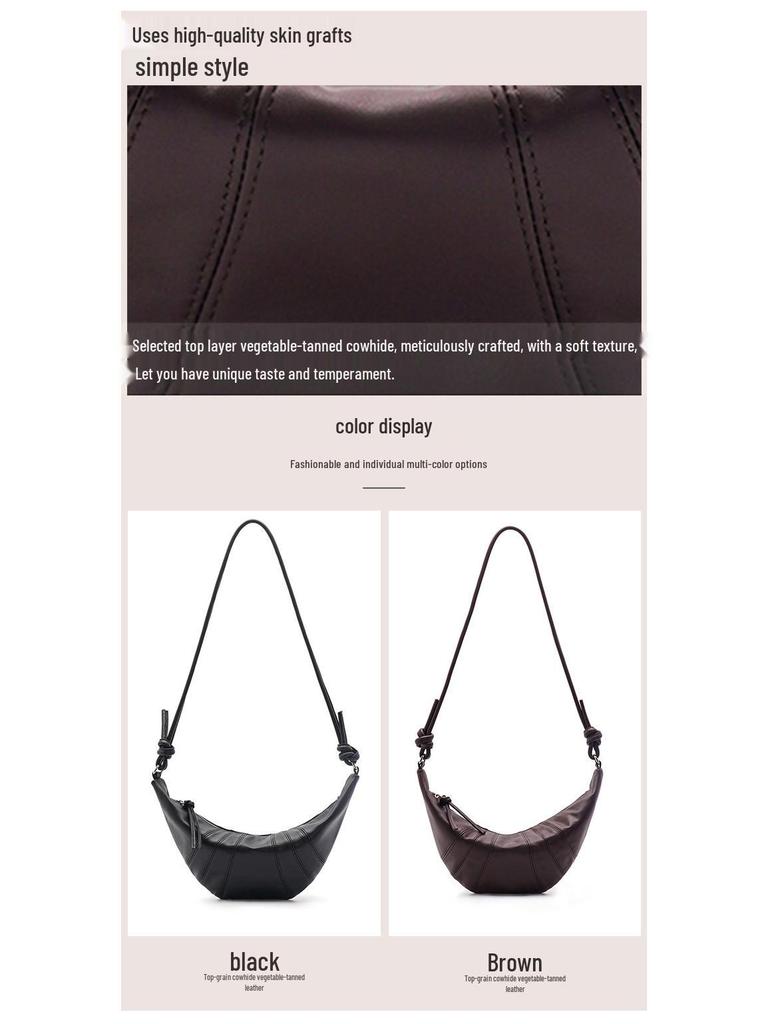 Модная универсальная сумка-кроссбоди в форме круассана - Женская популярная сумка-пельмень