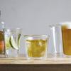 Kinto Пивной бокал CAST Double Wall Beer Glass 340 мл, термостойкое стекло, двойная структура, пивной бокал, безопасный для микроволновой печи/посудомоечной машины 21432