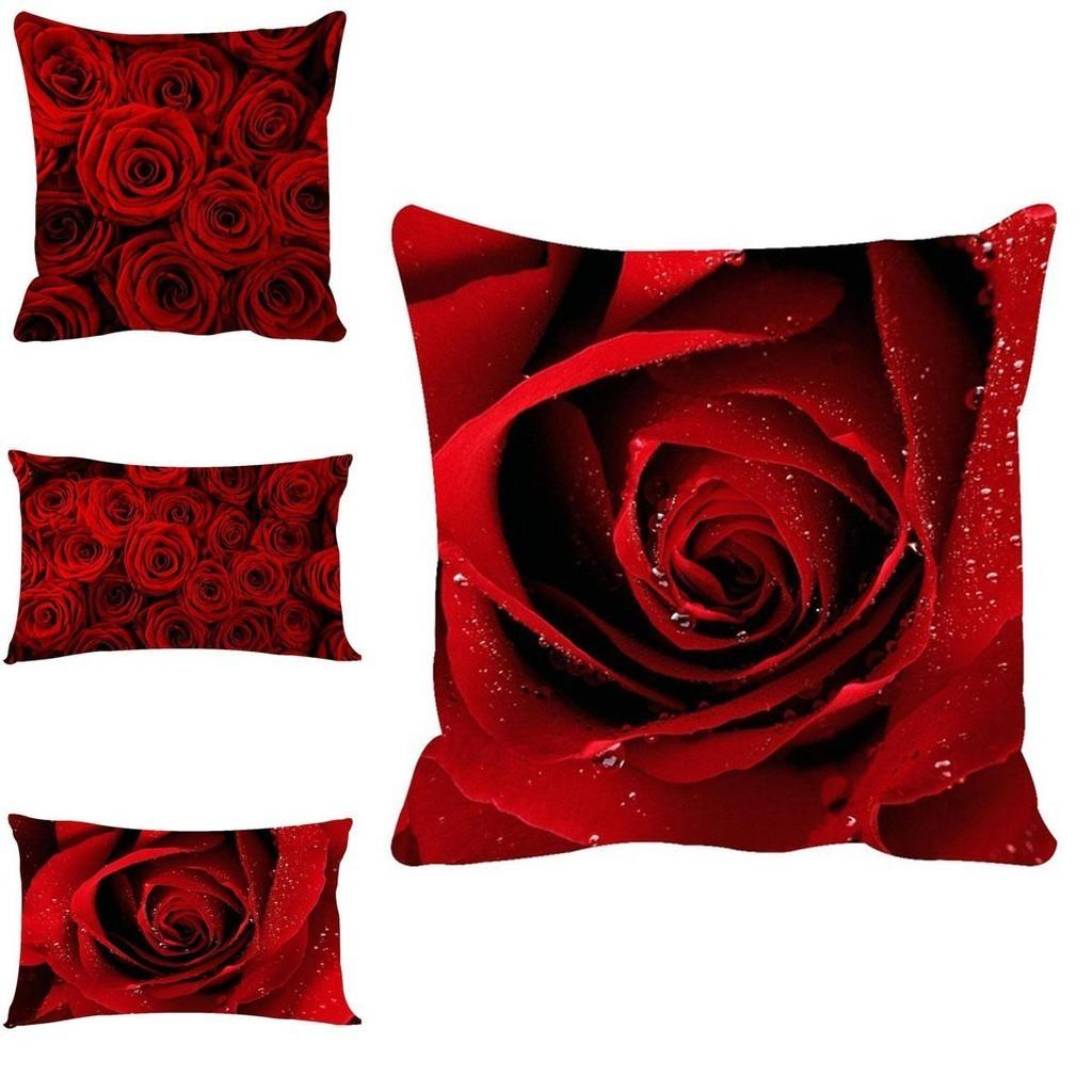 Elegant Romantic Rose Pillowcases In Soft Polyester Perfect For Home Decor And Comfort