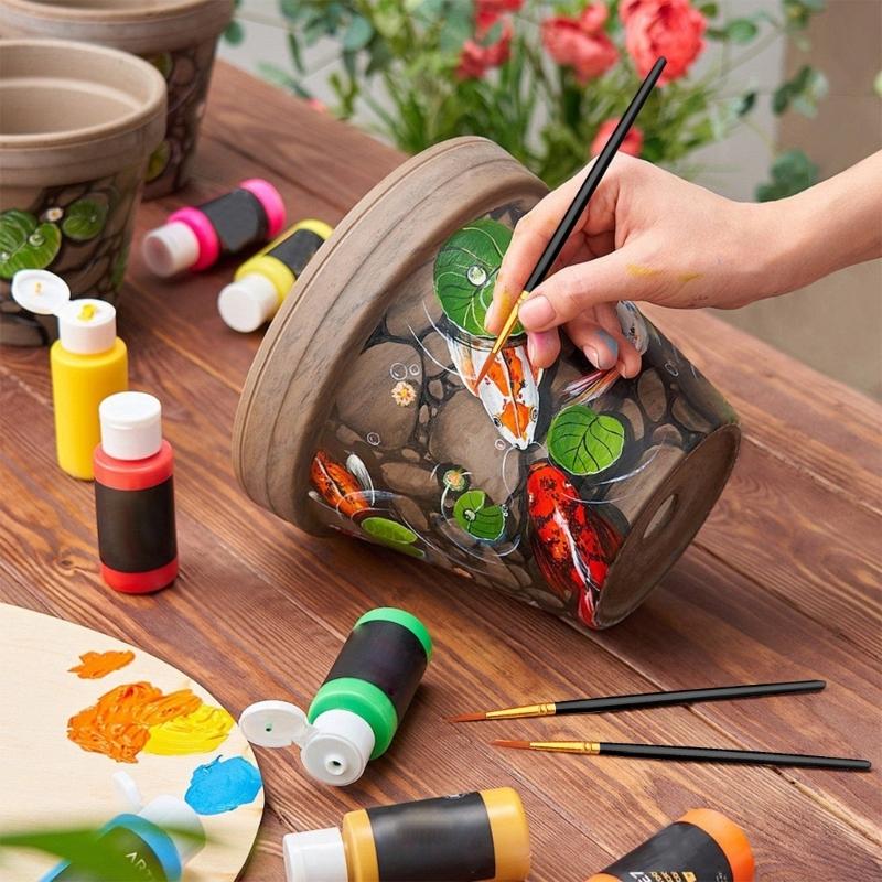 1 Set Watercolor Paint Brushes Set Nylon Hair Painting Brush Art Tool Drawing and Art Supplies For Creative Projects