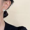 Fashion Mint Green Stud Earrings Temperament Flower Earrings Personality Chic Jewelry  French Style