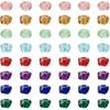 KISSITTY 66Pcs Assortment European Resin Beads Glitter Large Hole Bead Mixed Colors Platinum Cores Rondelle Mixed Color Spacer Beads for Jewelry