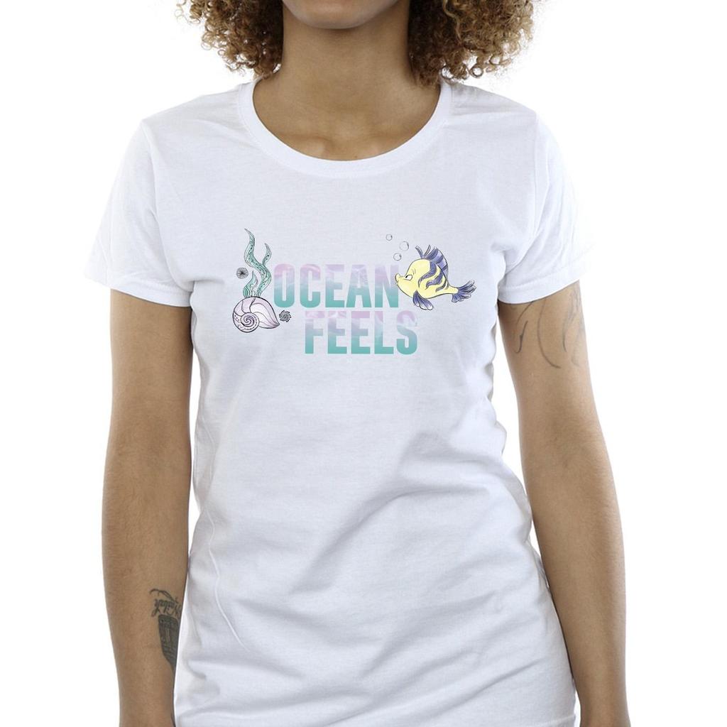 Disney Womens/Ladies The Little Mermaid Ocean Cotton T-Shirt