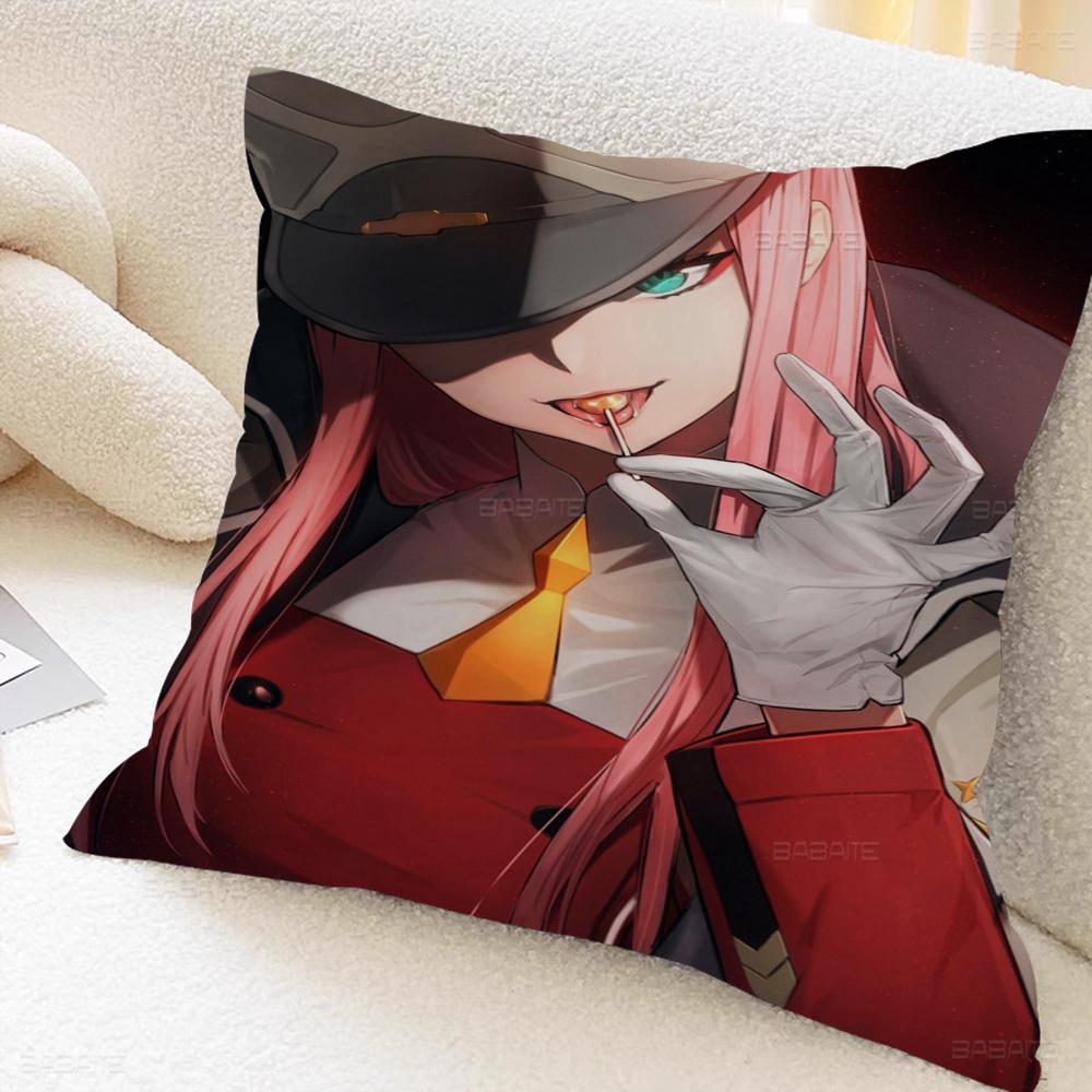 Чехол на подушку Zero Two D-darling Мультяшный Подарок Наволочка Спальня Дом Диван Кресло Сиденье Декор Чехол для подушки