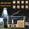 Многофункциональное ручное радио на солнечной батарее AM FM SW аварийное метеорологическое радио с фонариком 2000 мАч зарядное устройство для телефона внешний аккумулятор