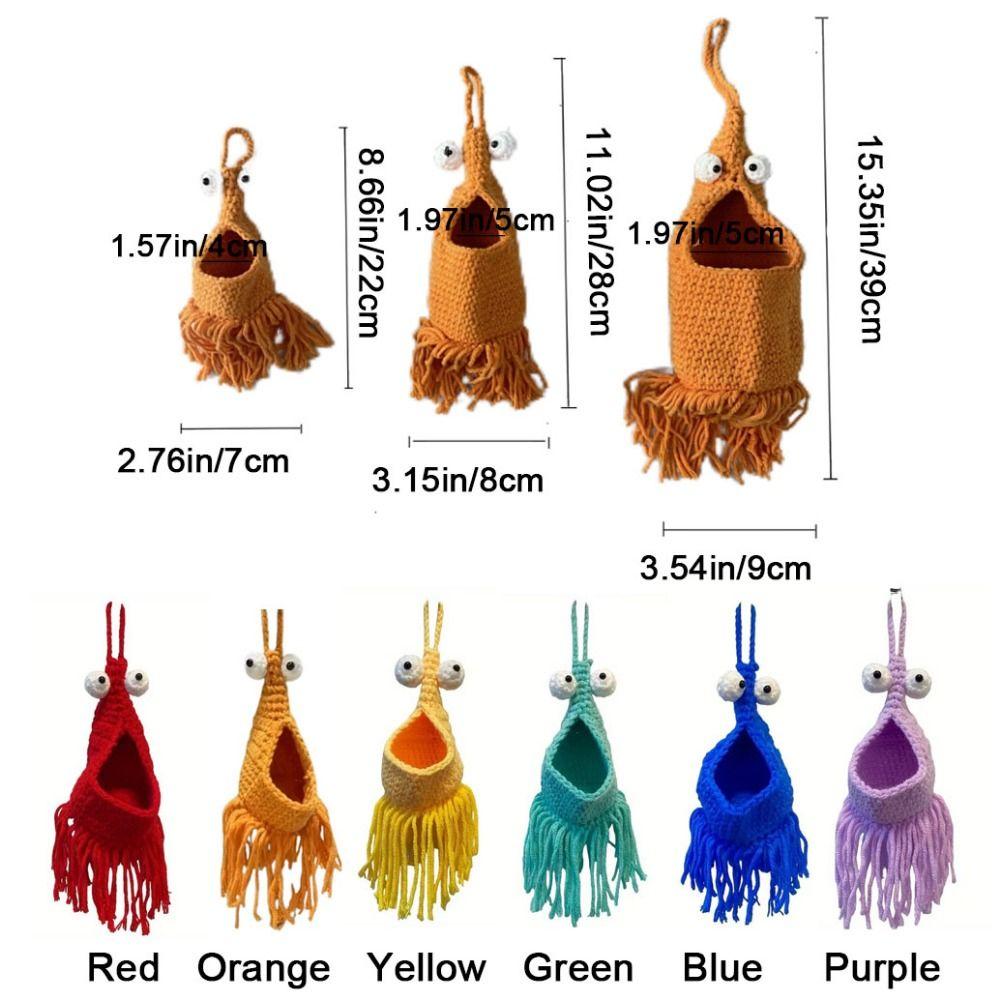 Крючковый подвесной кашпо в форме лобстера, хлопковое плетеное, экономичное решение для хранения, с кисточкой, ручная работа