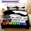3pcs SPRUNKI9 Design Cover Set - HD Printed Bedding with 1 Cover and 2 Pillowcases - Perfect for Home and Dorm Decor