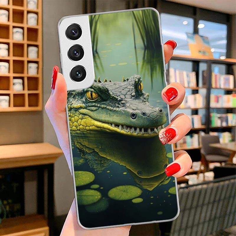 Crocodile Animal Cover Phone Case For Samsung Galaxy S26 S25 Edge S24 Ultra S23 S22 Plus S21 S20 FE Soft Fundas Shell Galaxy S25