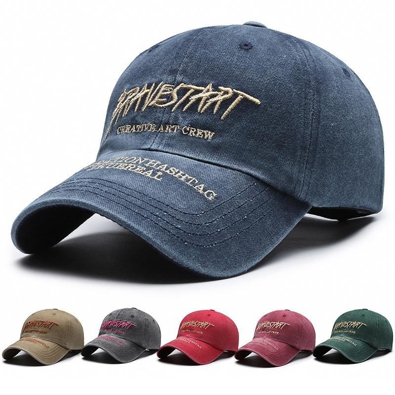 Water Washed Cotton Letter Embroidery Casual Baseball Hat For Sunshade And Daily Wear