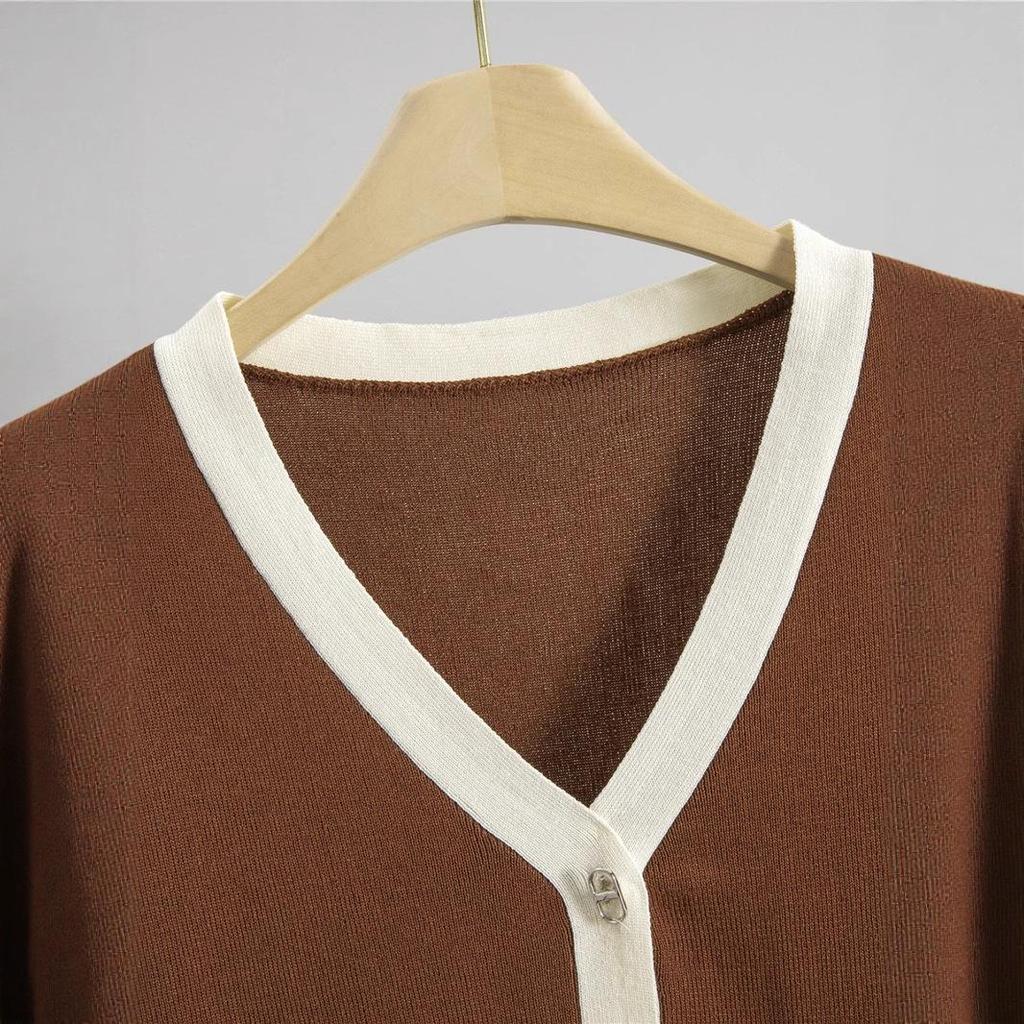 Женский летний вязаный топ и брюки с высокой посадкой