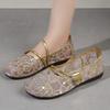 Женские туфли на плоской подошве Golden Bling Дышащие повседневные туфли для женщин Mary Janes Walk Drive Shoes