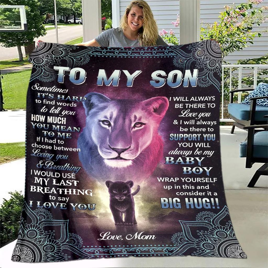 Personalized Letter Gift Soft Throw Blanket for Home Bedroom Sofa Travel Picnic Office Kids Cover HD Quality