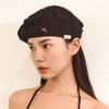 Naked Surf Club Flower Crochet Beret (Black)