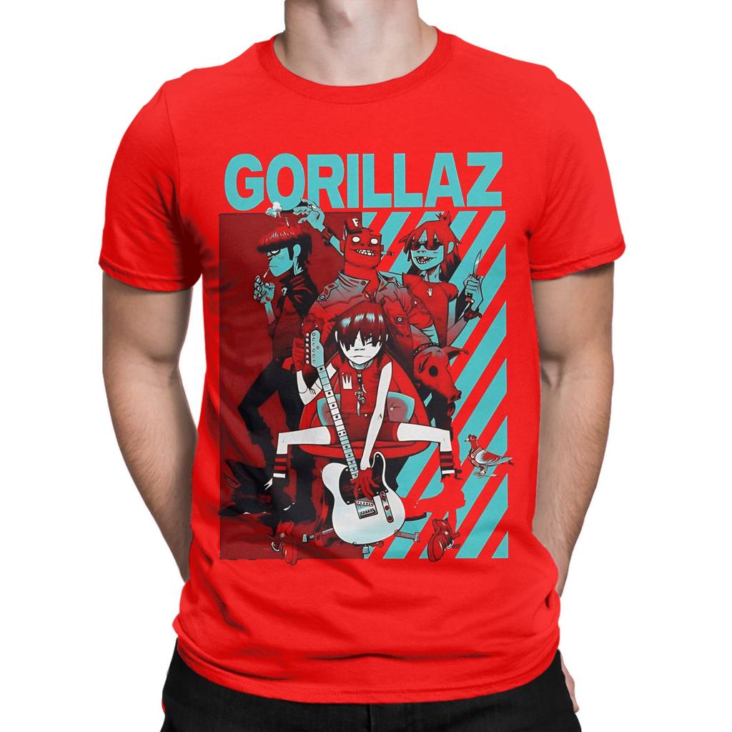 Classic Funny 100 Cotton Tshirt Gorillaz Tees Tops For Unisex