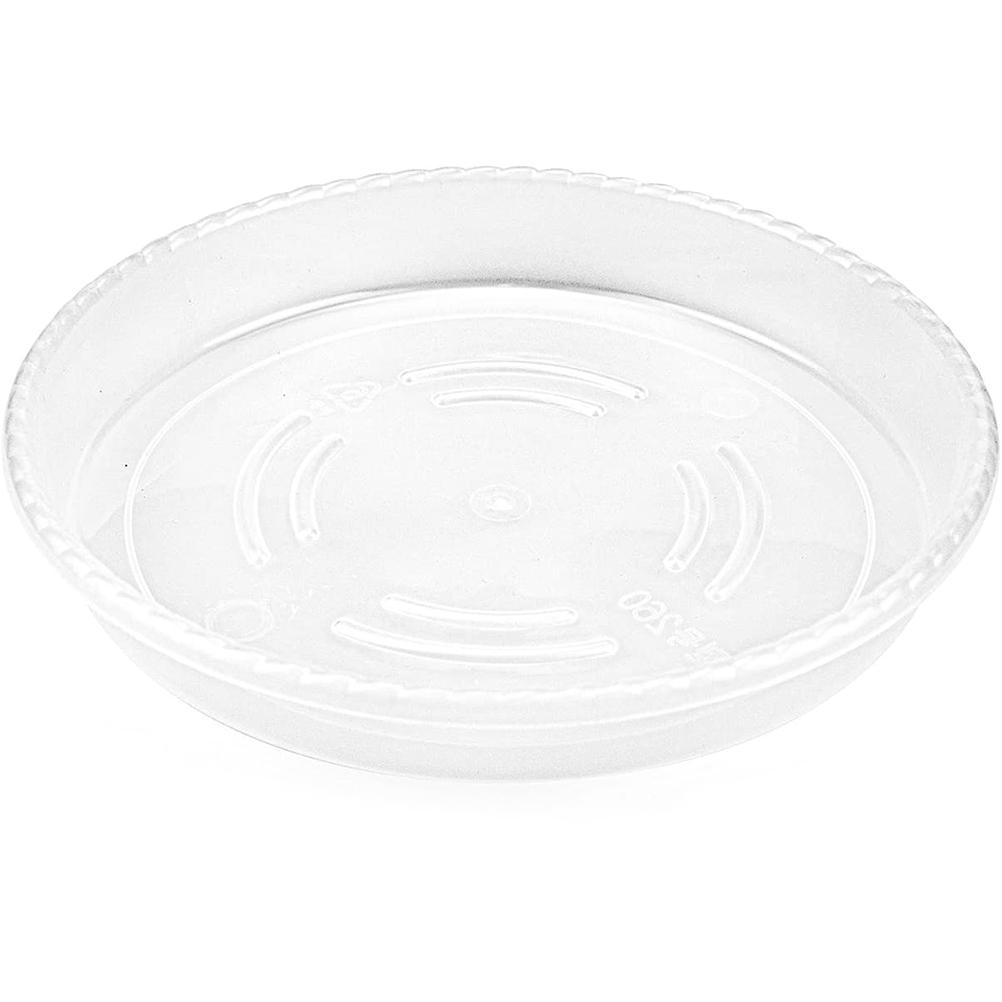 10 Pcs Clear Plant Saucers Plastic Flower Pot Drip Trays for Indoors Outdoors