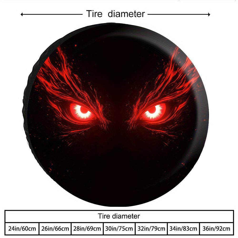 Flame Red Eye Pattern Tire Cover, With A Fierce And Aggressive Style, Suitable For SUVs, Sports Cars, Performance Cars, And Coup