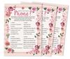 Inkdotpot 50A FloralA BingoA GameA CardsA For Bridal Wedding Shower Bachelorette Party Bulk Blank Square Fill In Gift
