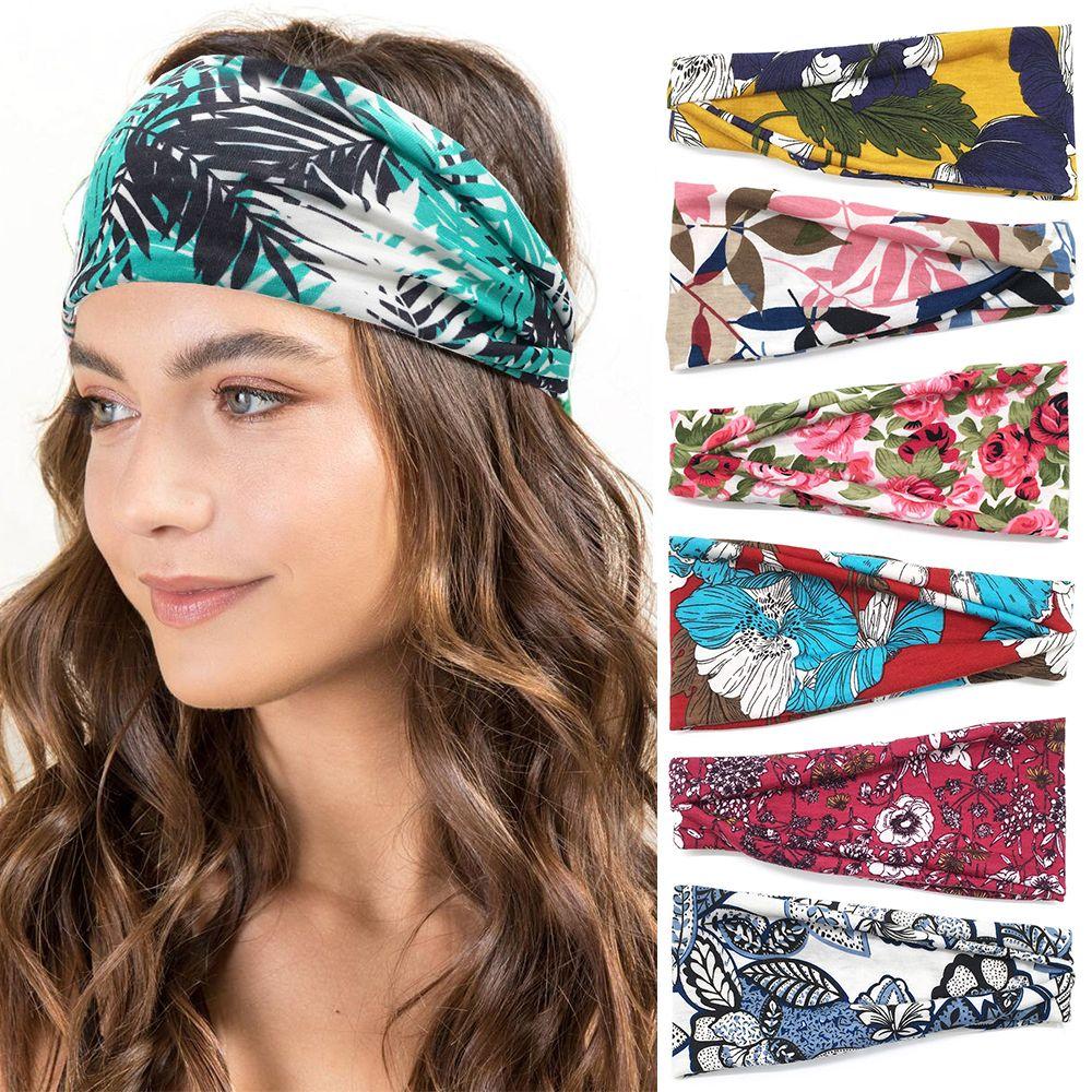 Scrunchy Hairband Sweat Absorbing Running Head Wrap Elastic Turban Women Headbands Sport Bandana