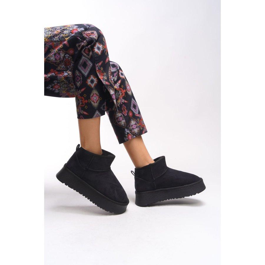 Женские замшевые повседневные ботинки на высокой подошве с подкладкой из искусственного меха