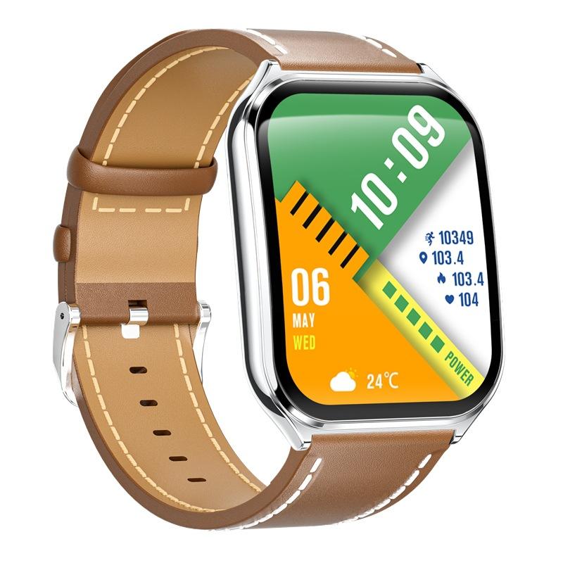 Ультратонкие смарт-часы с AMOLED-экраном 1,96 дюйма, изогнутым Bluetooth-вызовом, мониторингом состояния здоровья