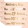 Party Decoration Rose Gold Mom Favor Gift Birthday Funny Sash Birthday Girl Happy 18/21/30/40/50/60