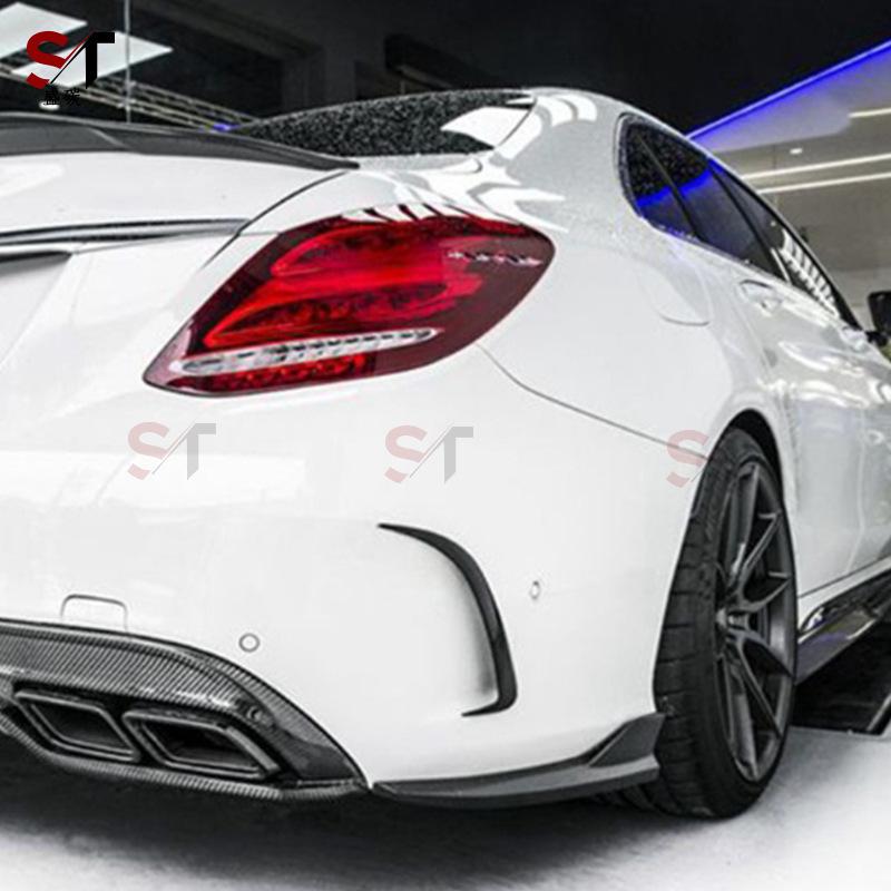 Задние угловые сплиттеры из углеродного волокна для Mercedes-Benz C-Class W205 C63 (Стиль FD)