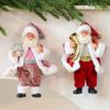 Christmas Santa Claus Doll Decoration Handcrafted Home Office Xmas Tree Santa Figurine Hanging Ornament Holiday Party Pendant