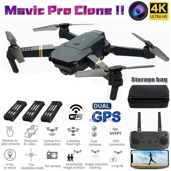 Клон Mavic Pro Профессиональные Дроны W1080P Дрон с Прямой Трансляцией Видео Складной Вертолет Дроны E58