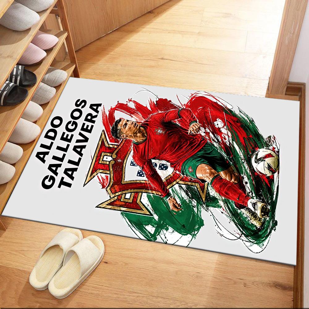 Cristiano Ronaldo Floor Mat Design For Kitchen Dormitory Living Rooms Outdoor Antislip Rug Anime Office Decor Wedding Party Gift
