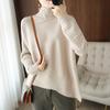 Women's Pullover Top Round Neck Oversized Loose Casual Striped Basic Cotton Knit Sweater Commute Harajuku Style Fall and Winter