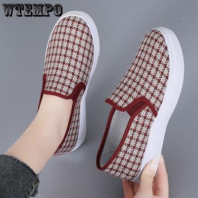 Холстовая обувь Старая Пекинская тканевая обувь Повседневная удобная обувь Нескользящая женская обувь с мягкой подошвой