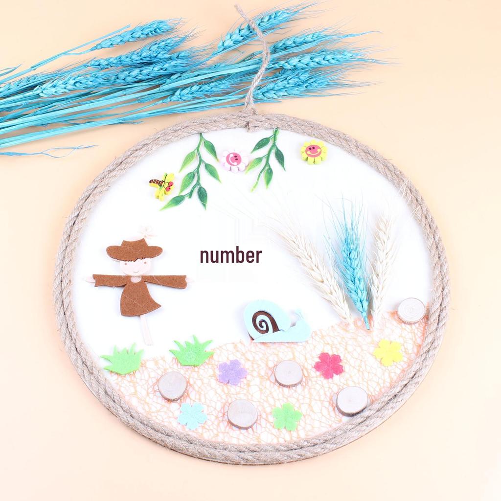 Children's DIY Kit: Wood & Hemp Rope Tree Branch Painting Ornaments
