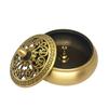 [BERESHITH] Oriental-style Incense Burner and Incense Holder Set with Lid, Antique Copper, Stylish Interior, Buddhist Altar Accessories (Medium)
