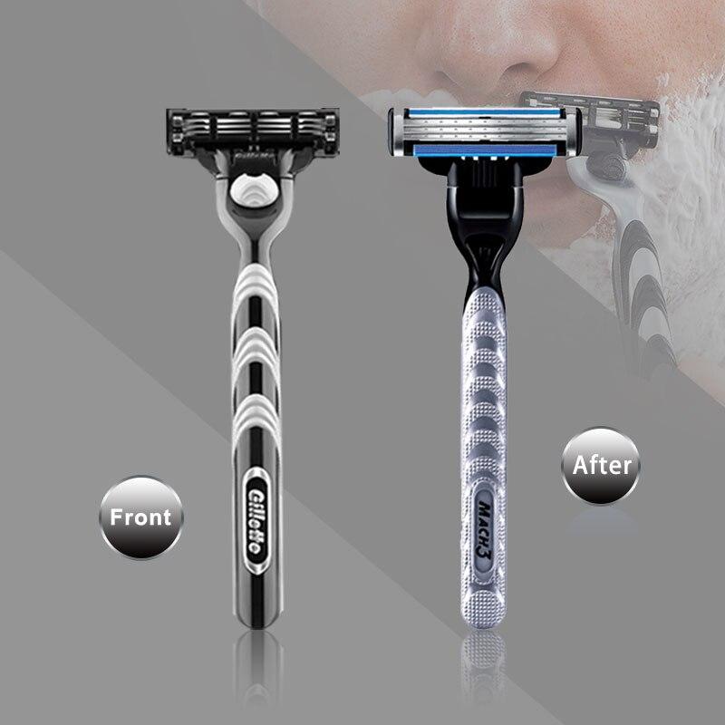 4 шт. новых бритвенных лезвий для Gillettee Mache 3 Turbo Safety Manual Shave Machines для мужчин со сменными лезвиями