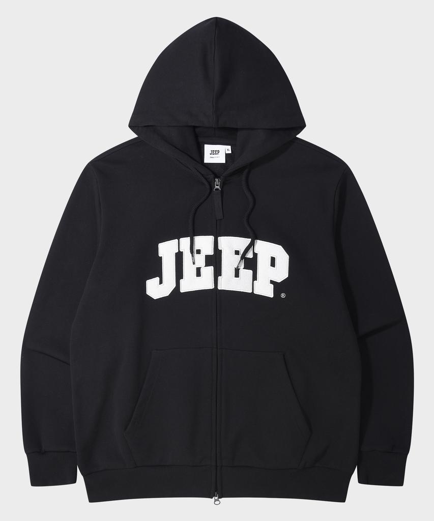 Худи на молнии оверсайз с большим логотипом Jeep Jeep, 2-стороннее (Jr5Tzu075Bk)