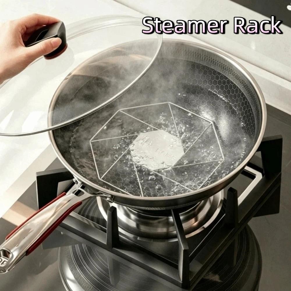 Heat Insulation Steamer Rack Stainless Steel Cooking Stand Practical Bowl Mat  for Home