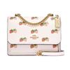 Coach Klare 21 Strawberry Print Chain Shoulder Strap Leather Accordion Bag Women Shoulder Bag CB599-IMCAH