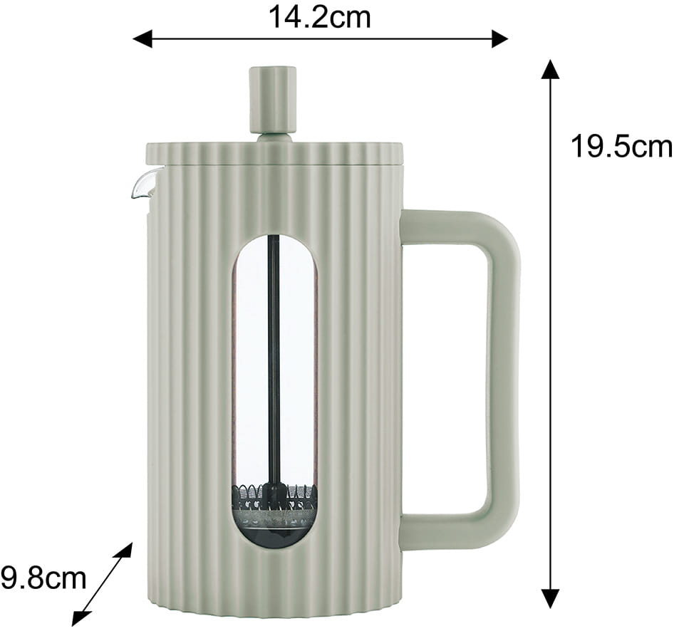 Zaparzacz do herbaty kawy szklany French Press 600 ml zielony KLAUSBERG KB-7750