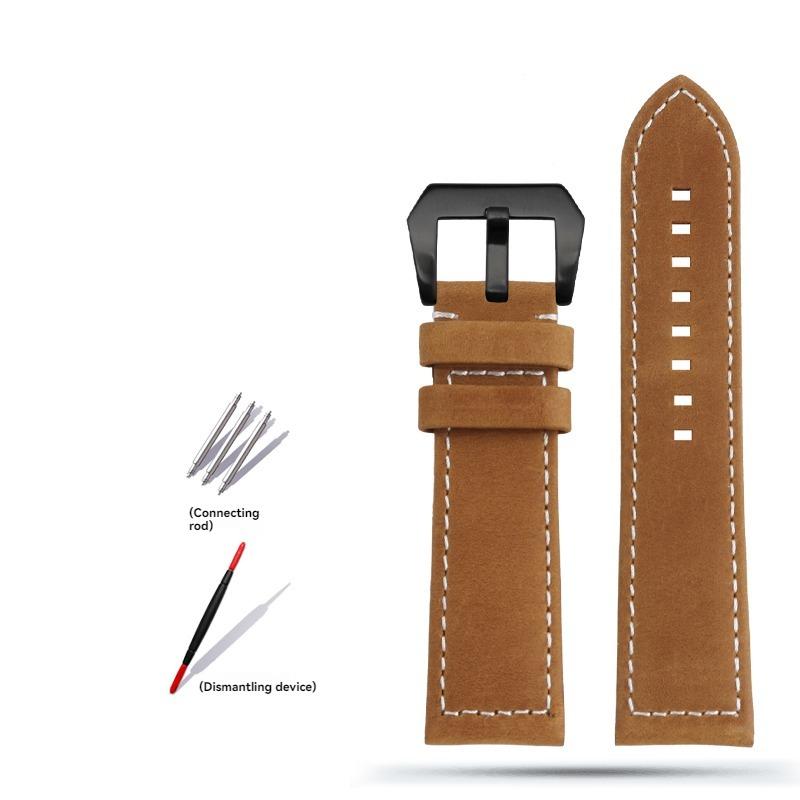 Винтажный ремешок 23 мм для Zenith Pilot 29.2430 Бронзовый Летный Кожаный Ремешок Ретро Матовый Ремень Запасной Браслет Черный Коричневый