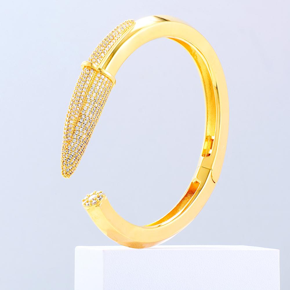 GODKI Trendy Pencil Designs Bangle Cuff For Women Wedding Full Cubic Zircon Crystal CZ Dubai Silver Color Party Bracelet 2026