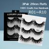 Eye Extension Long Natural Dramatic 100% Cruelty free False Eyelashes 3D Mink Lashes 20mm Fluffy