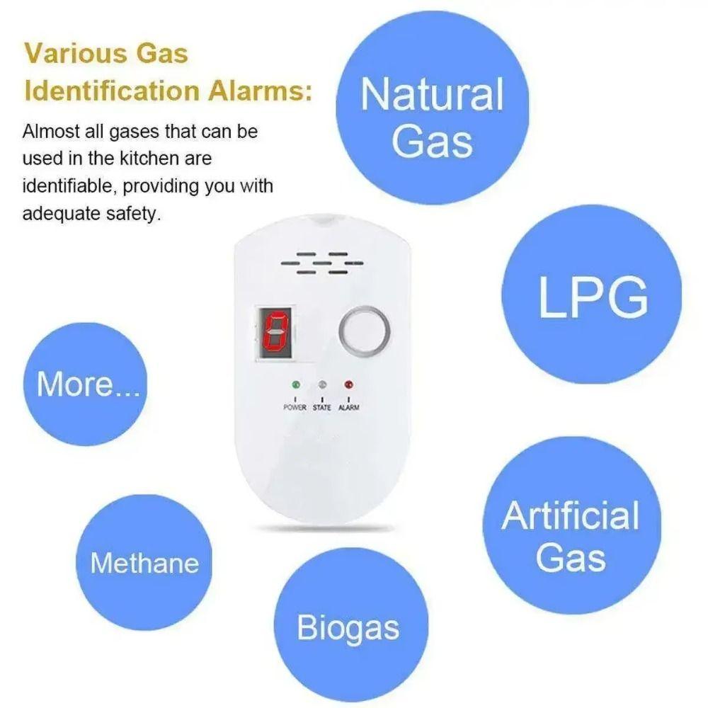 Digital Display Gas Detection System Environmental Sensors Plugs & Play Gas Alarm Home