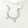 Double-Layer Heart Bracelet: Trendy Hip-Hop Design with Unique Style