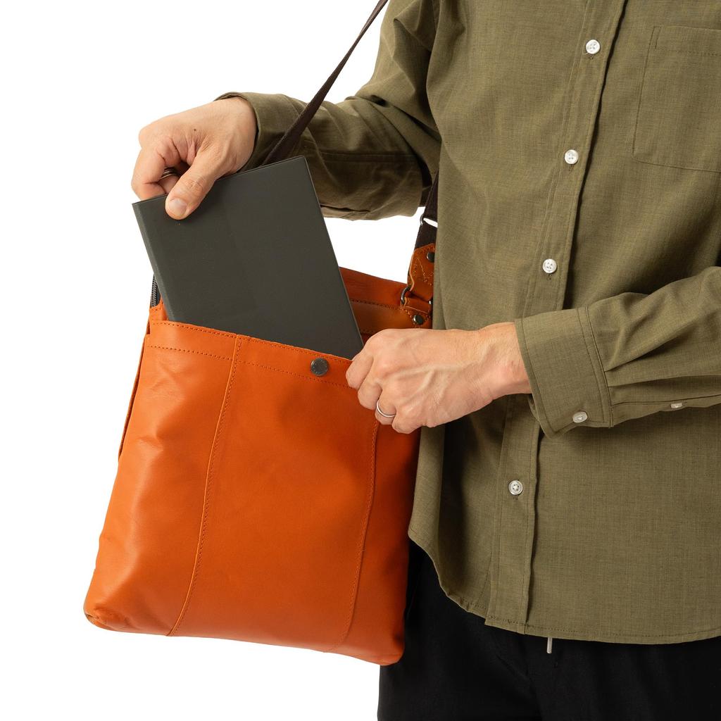 DOUBLES Мужская наплечная сумка, Стильная, Натуральная кожа, Формат A4, JVK-1604, Красный